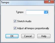 Tempo dialog